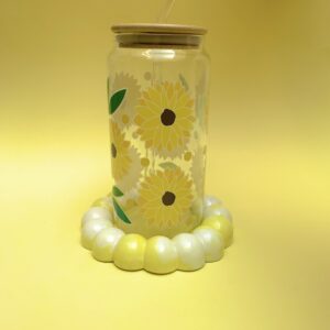 Sunflower Glass Can