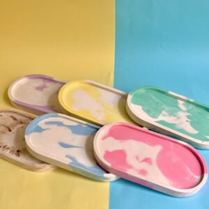 Marbled Oval Trinket Tray