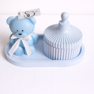 Baby Blue Bear & Trinket Jar Set